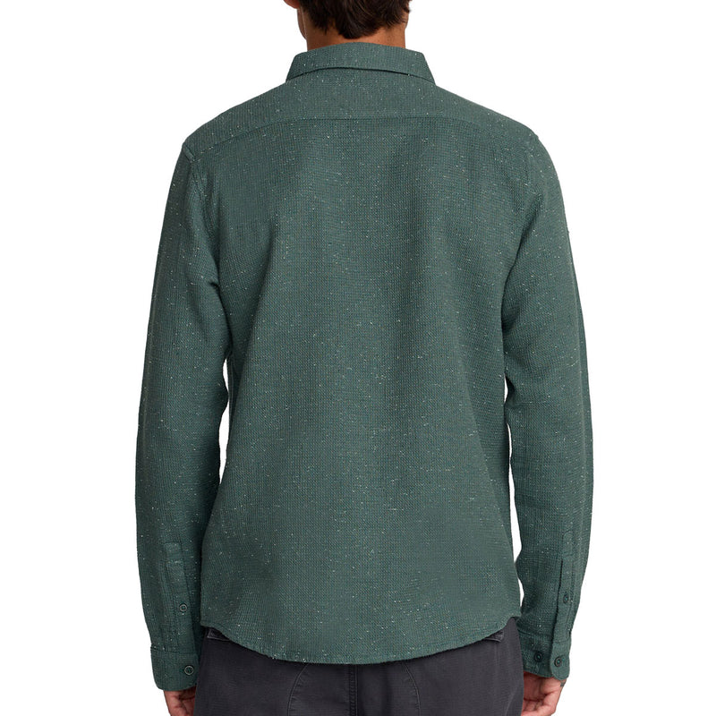 RVCA Dayshift Flannel Long Sleeve Shirt - Balsam Green