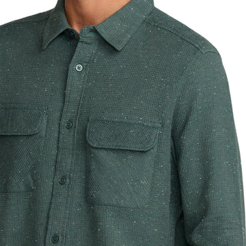RVCA Dayshift Flannel Long Sleeve Shirt - Balsam Green