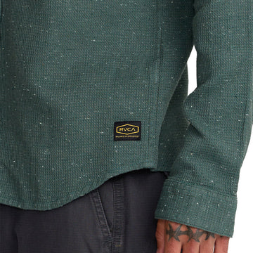 RVCA Dayshift Flannel Long Sleeve Shirt - Balsam Green