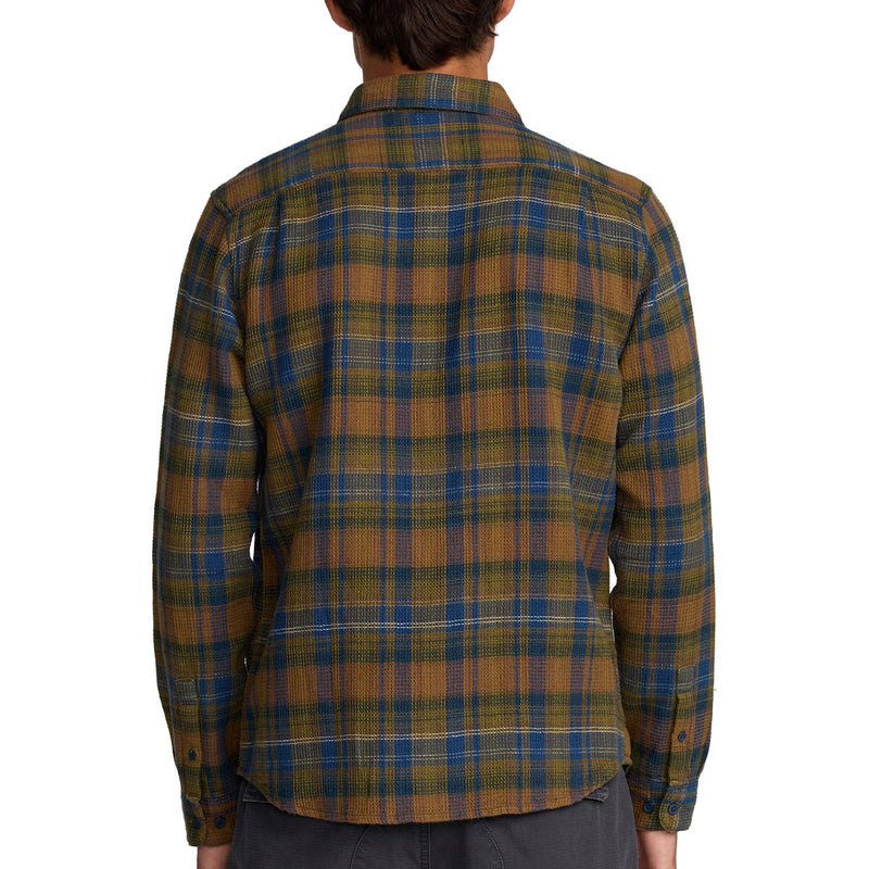RVCA Dayshift Flannel Long Sleeve Shirt - Olive