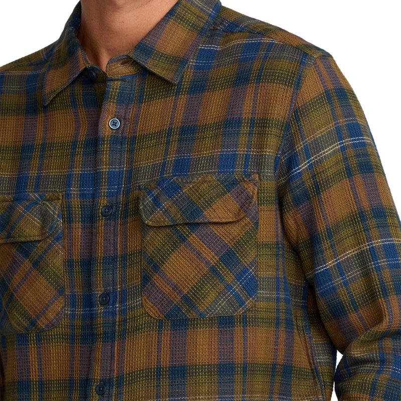 RVCA Dayshift Flannel Long Sleeve Shirt - Olive