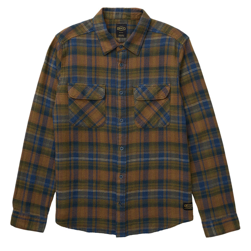 RVCA Dayshift Flannel Long Sleeve Shirt - Olive