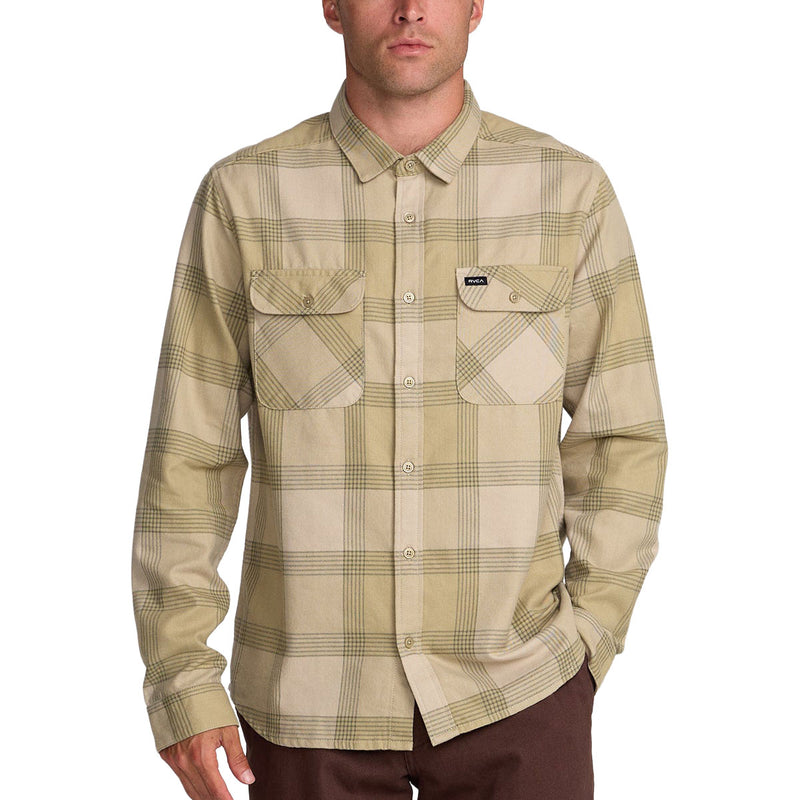 RVCA Thatll Work Flannel Shirt - Light Khaki