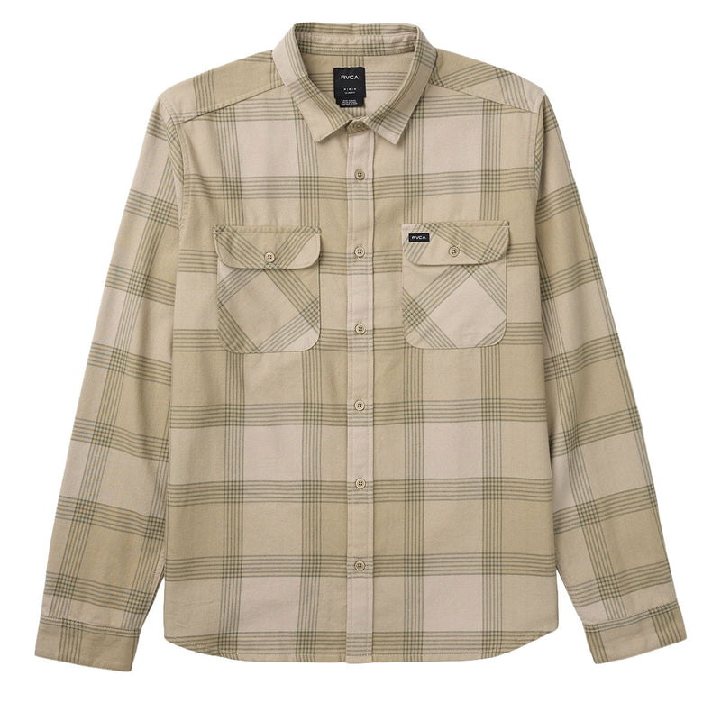 RVCA Thatll Work Flannel Shirt - Light Khaki