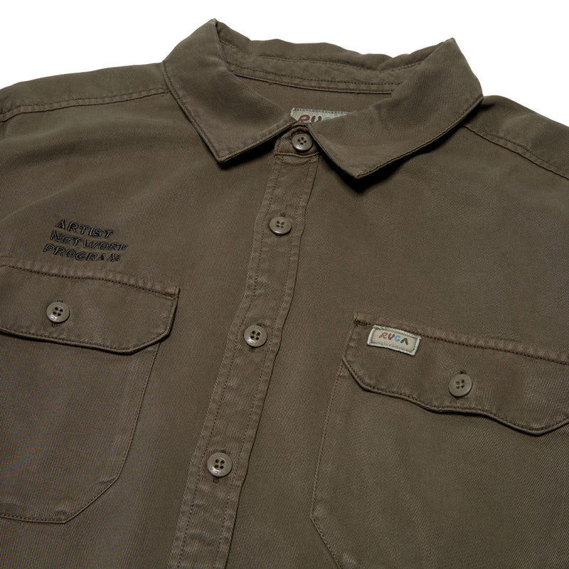 RVCA Mel G Moon Flower Long Sleeve Shirt - Mushroom