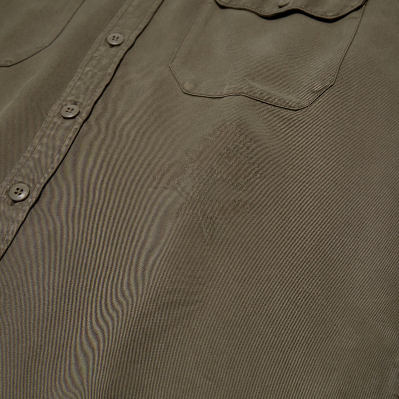 RVCA Mel G Moon Flower Long Sleeve Shirt - Mushroom