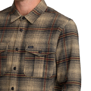 RVCA Hughes Flannel Shirt - Pirate Black