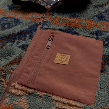 RVCA Jacumba Sherpa Zip Sweatshirt - Multi