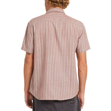 RVCA Dayshift Stripe II Shirt - Red Earth