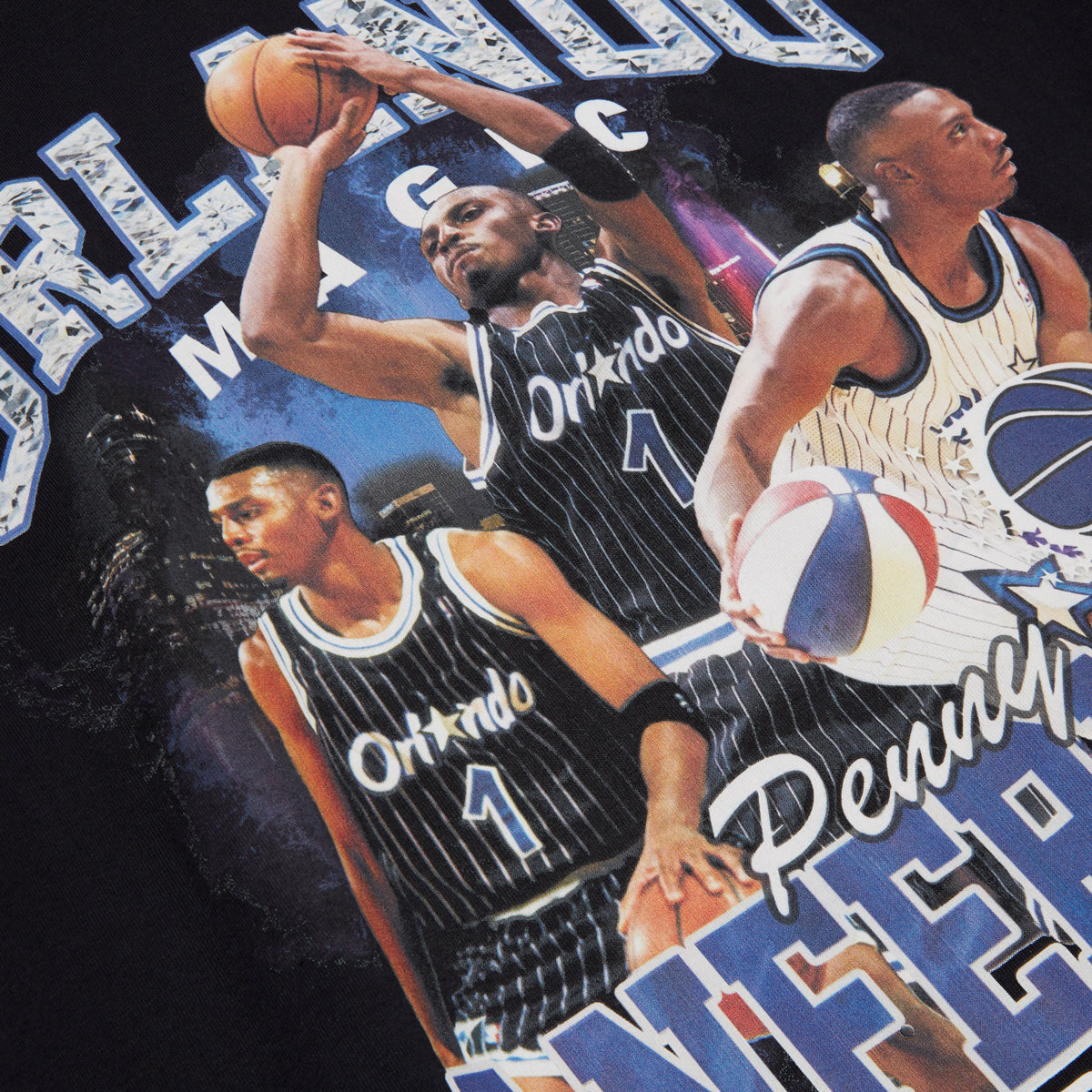 Mitchell & Ness x NBA Bling Magic Penny Hardaway T-Shirt - Black image 2