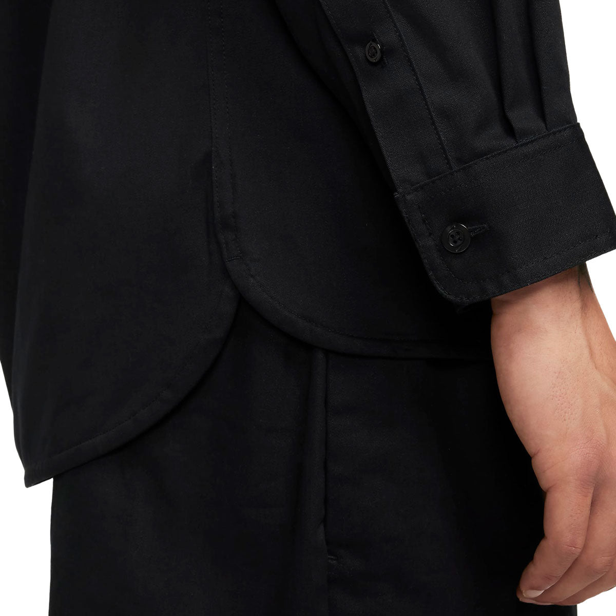 Nike SB Tanglin Button Up Long Sleeve Shirt - Black image 3
