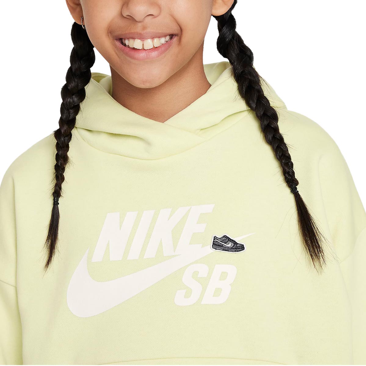 Nike SB Youth Icon Hoodie - Luminous Green/White image 3