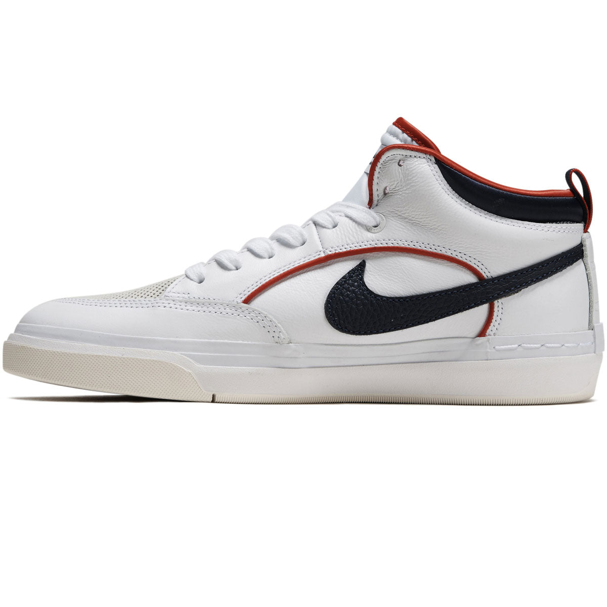 Nike SB React Leo Premium Shoes - White/Midnight Navy/University Red/White image 2