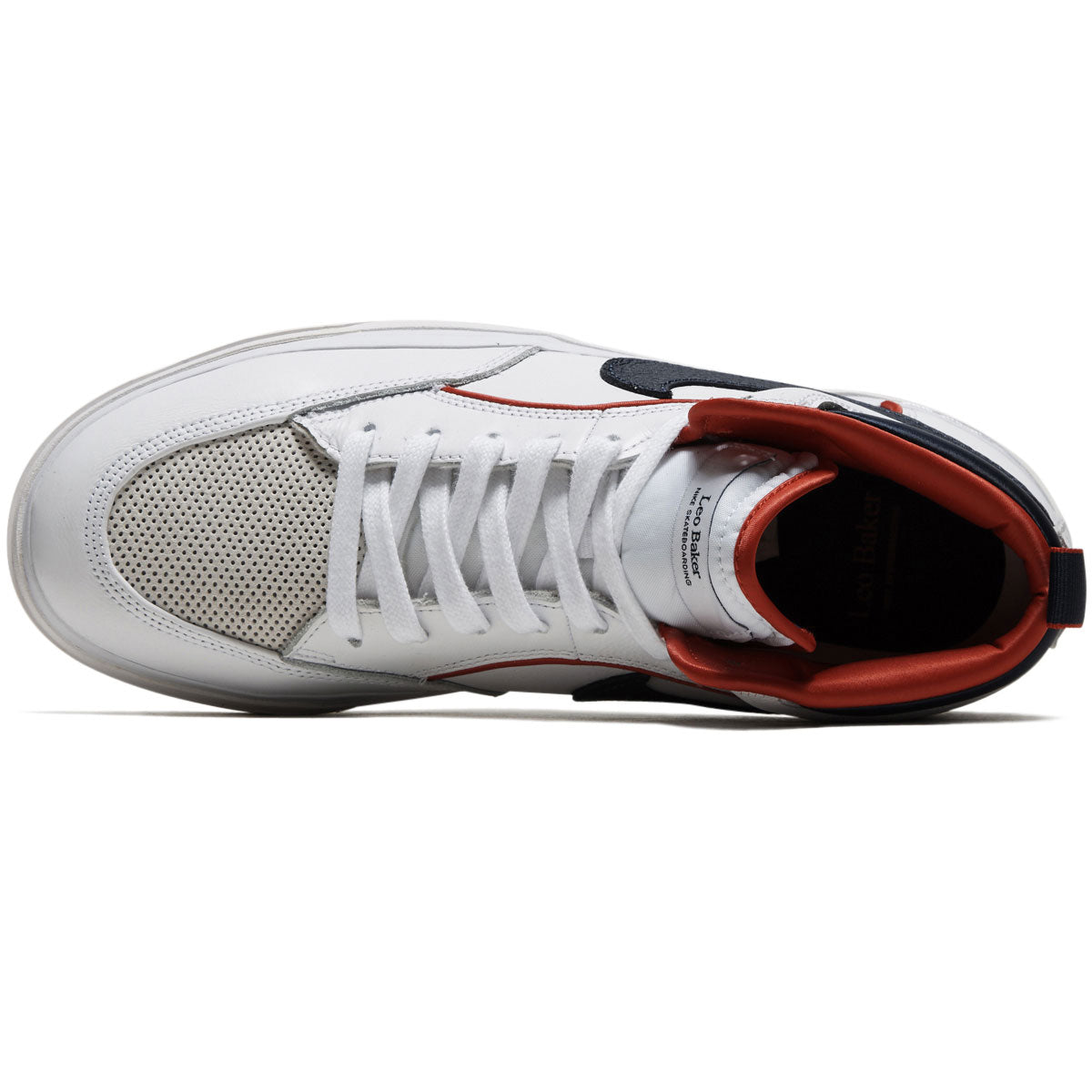 Nike SB React Leo Premium Shoes - White/Midnight Navy/University Red/White image 3