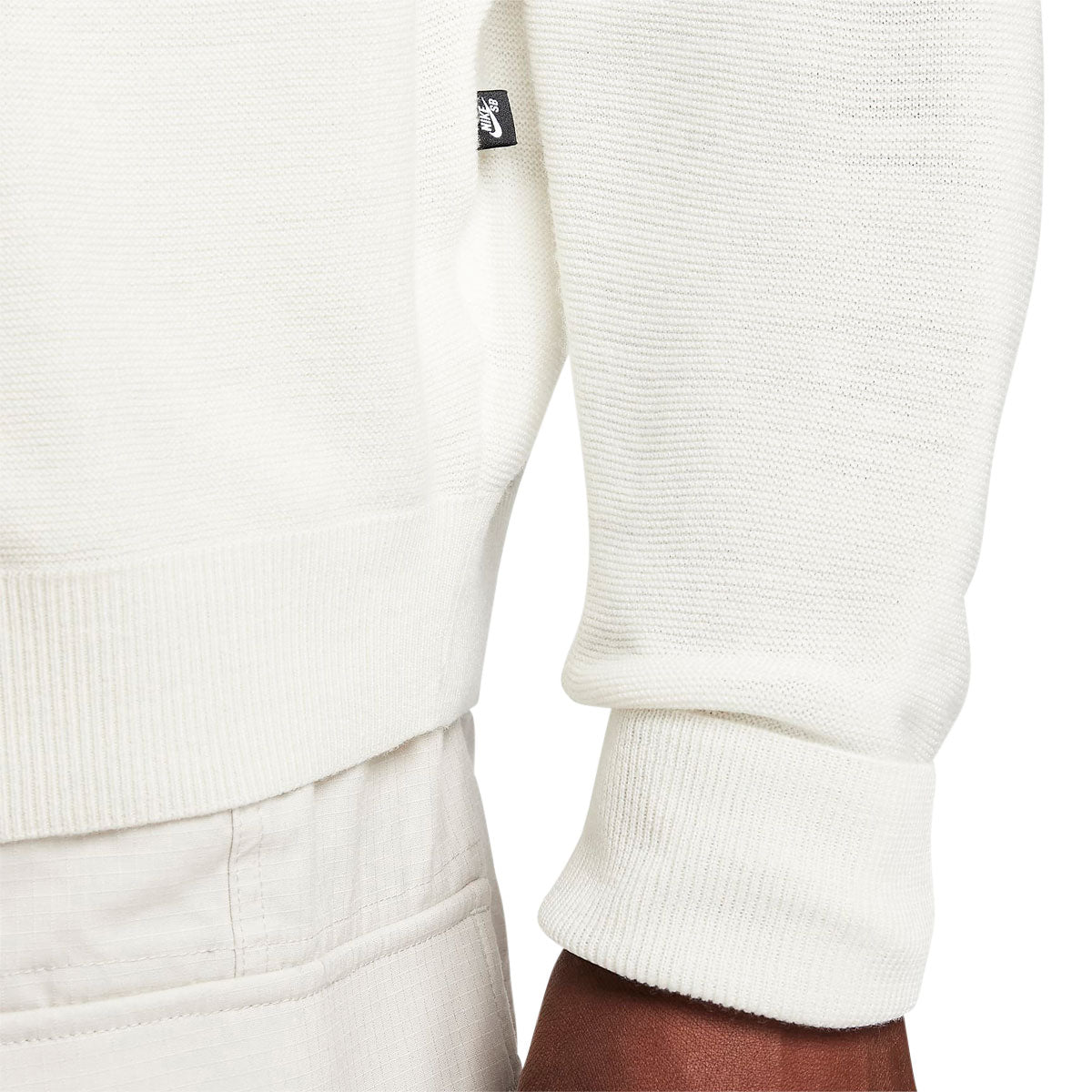 Nike SB Skate Cardigan Sweater - Light Bone/White image 4