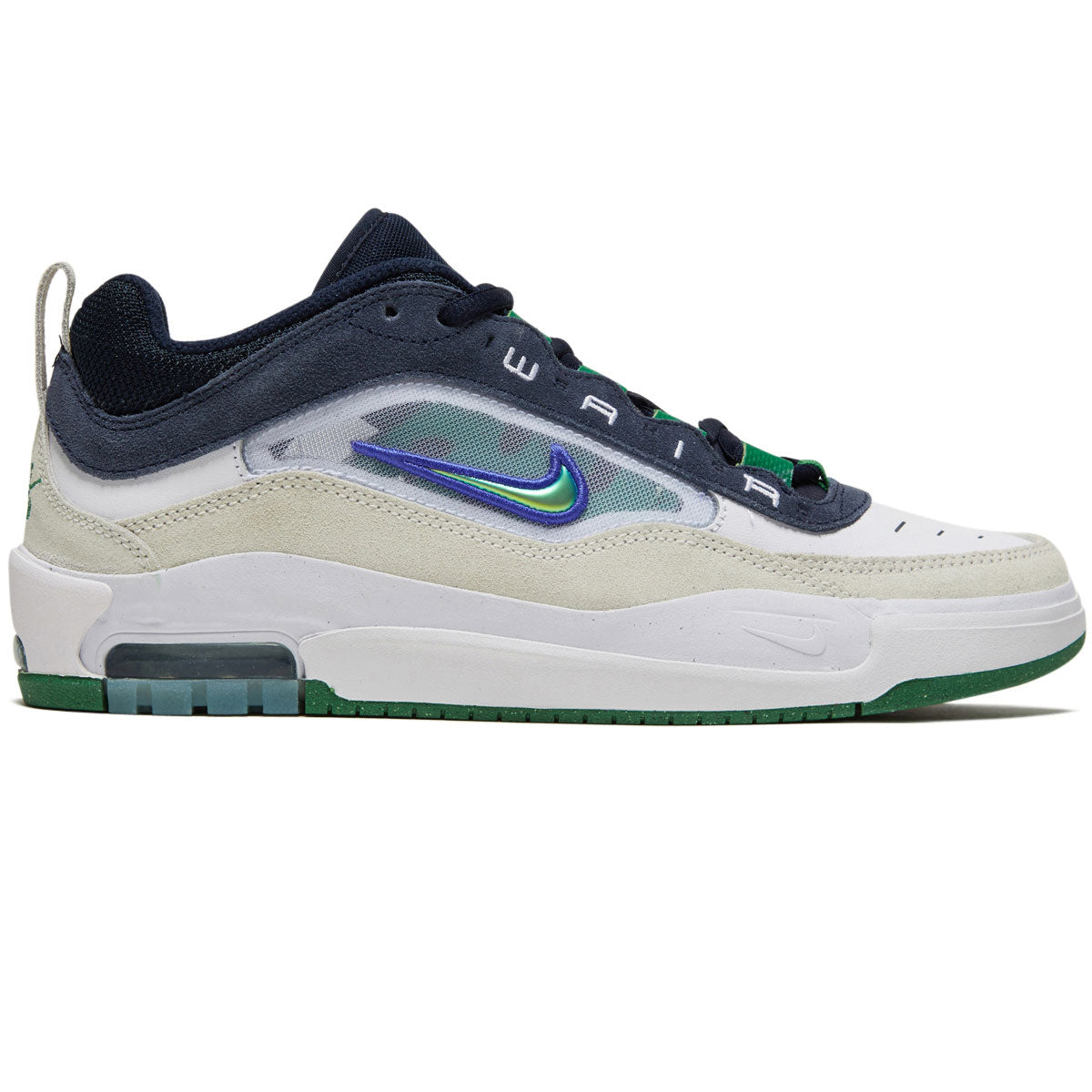 Nike SB Air Max Ishod Shoes - White/Persian Violet/Obsidian/Pine Green image 1