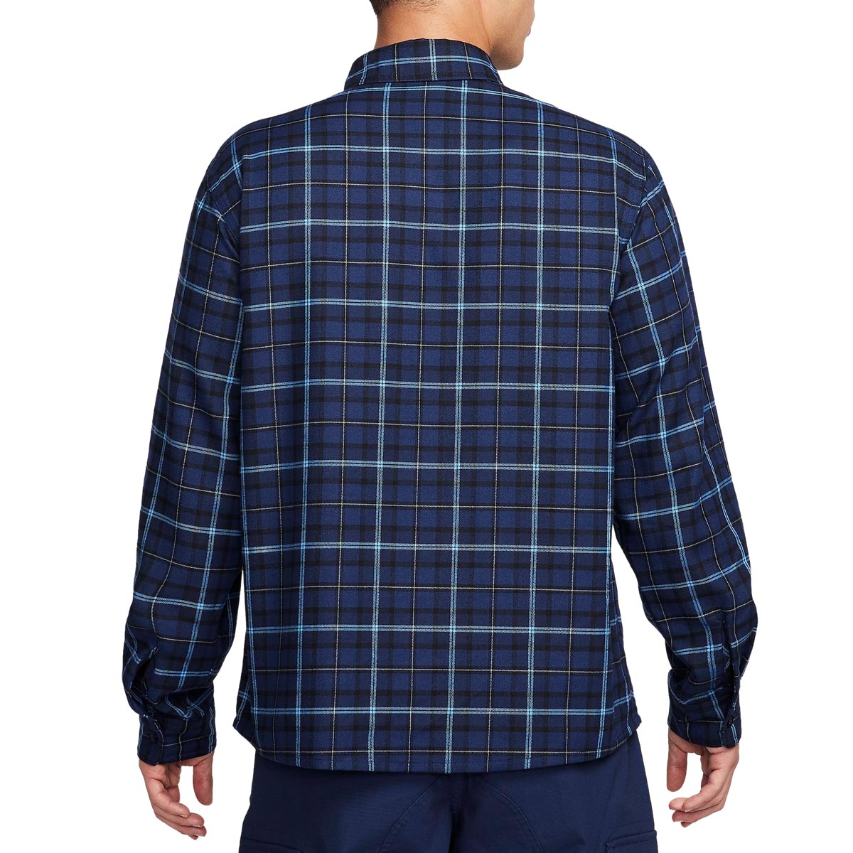 Nike SB Flannel Skate Button Up Shirt - Midnight Navy/Obsidian image 2