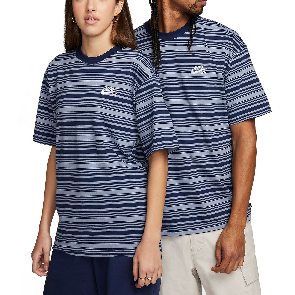 Nike SB Striped T-Shirt - Ashen Slate image 2