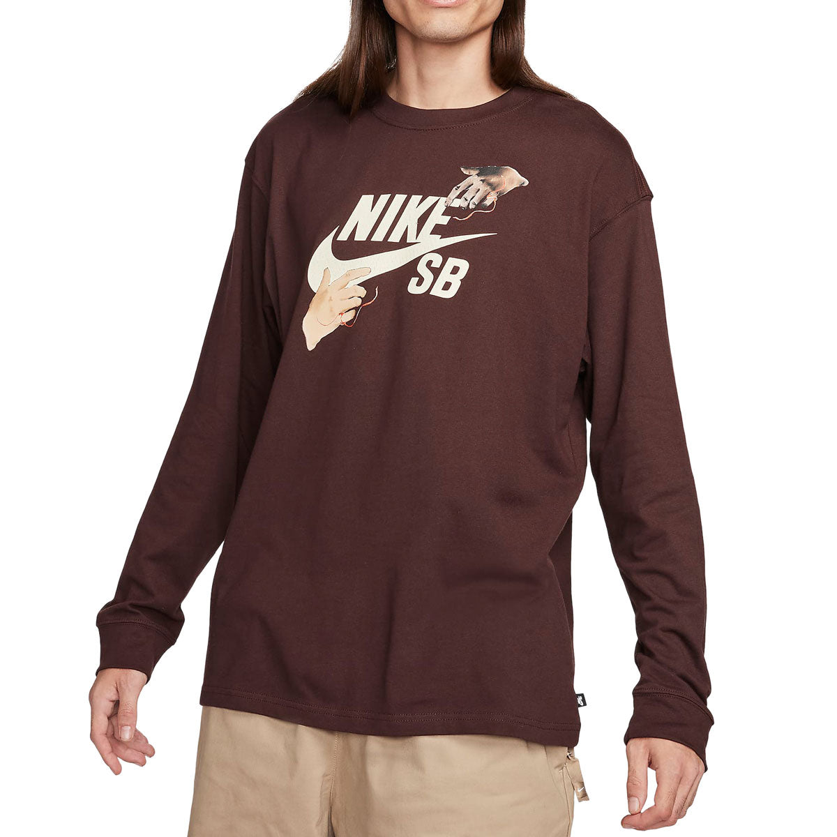 Nike SB The Reach Long Sleeve T-Shirt - Earth image 2