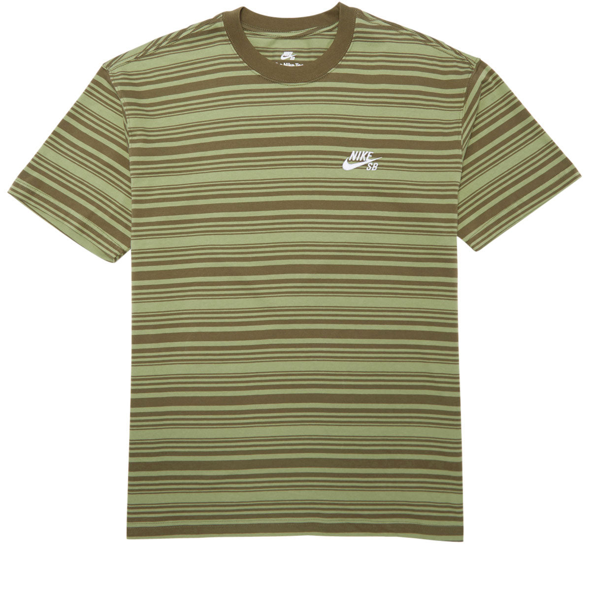 Nike SB Striped T-Shirt - Oil Green image 1