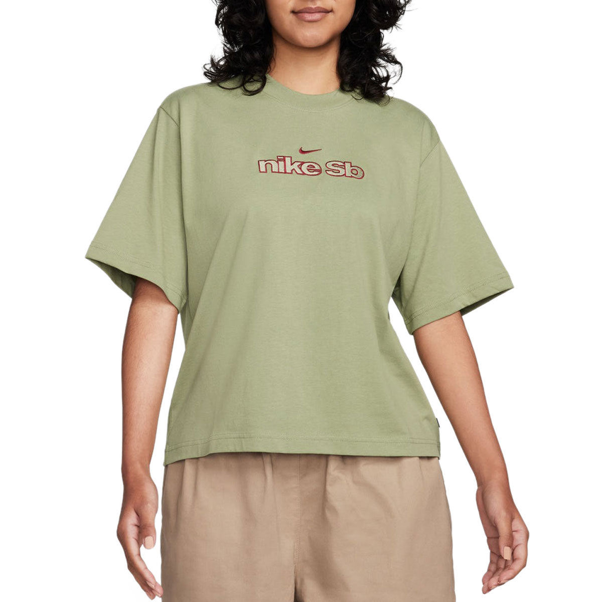 Nike SB Skate Outline T-Shirt - Oil Green image 1