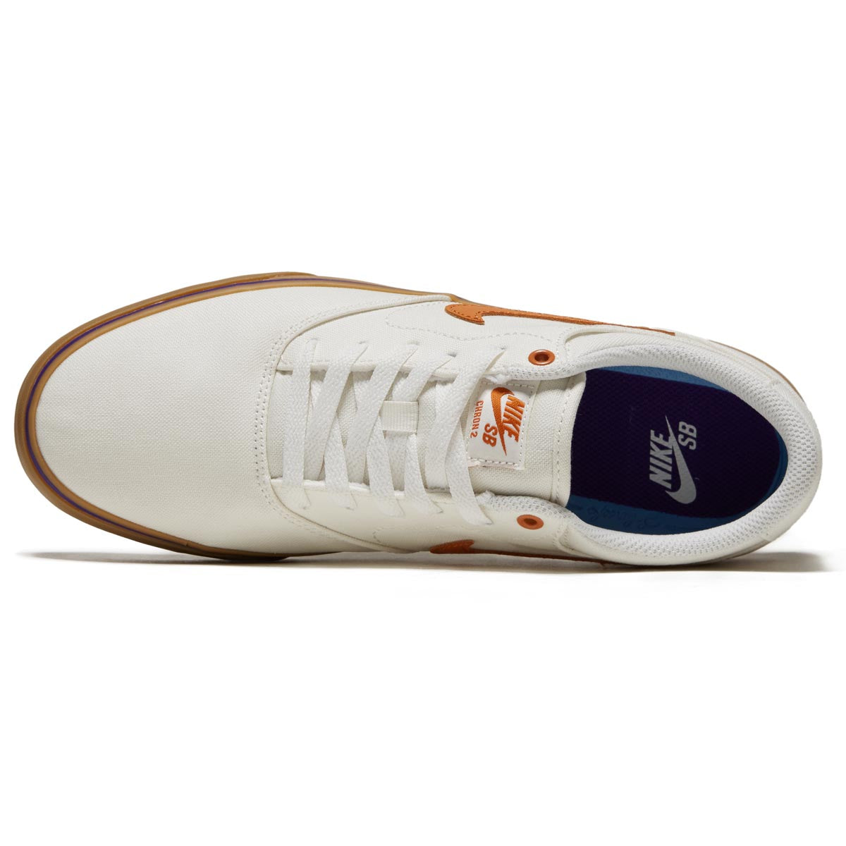 Nike SB Chron 2 Canvas Shoes - Summit White/Monarch/Summit White image 3