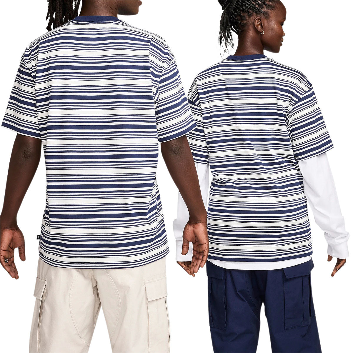 Nike SB Striped Skate T-Shirt - Midnight Navy image 3