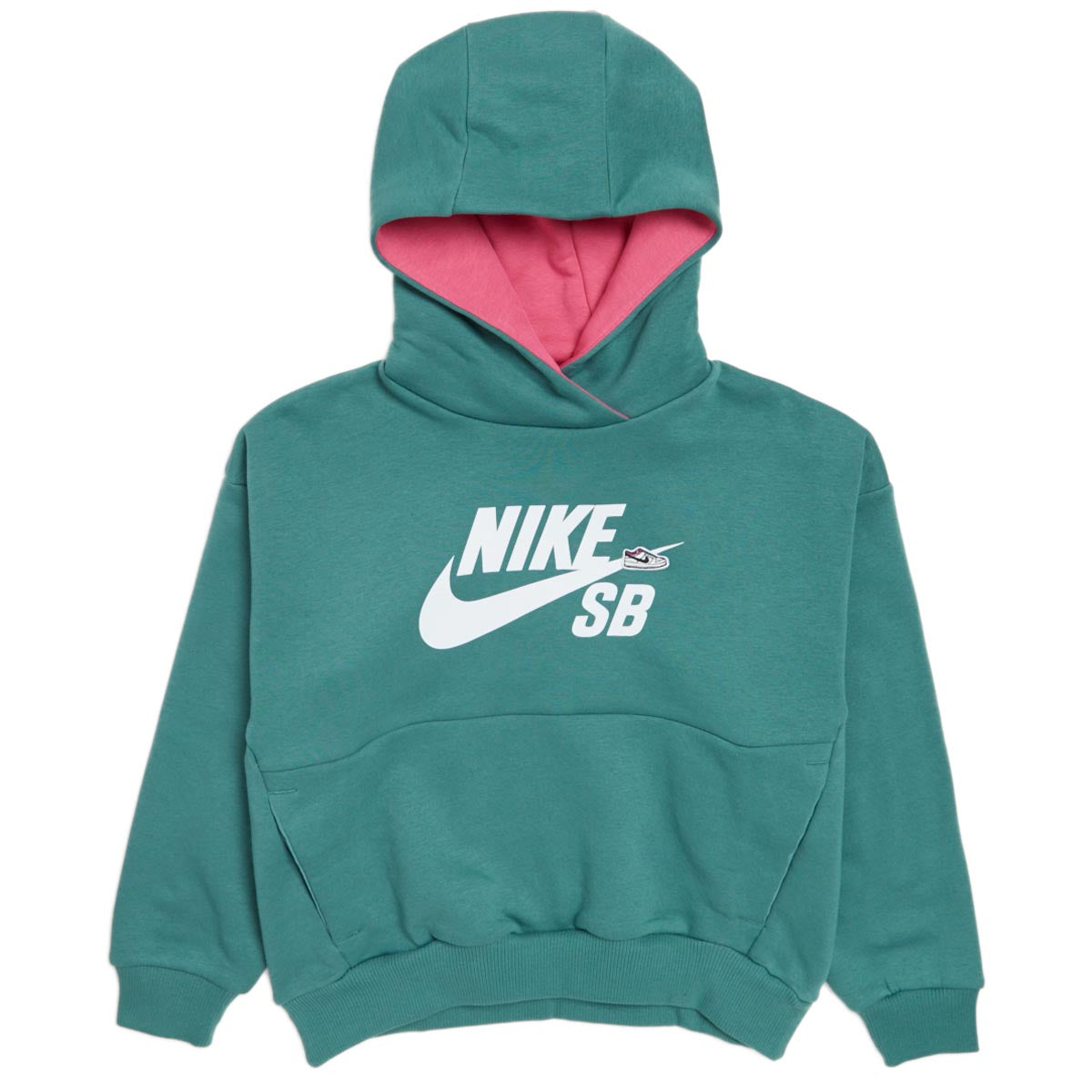 Nike SB Youth Icon Fleece Easy On Hoodie - Bicoastal/Alchemy Pink/White image 1