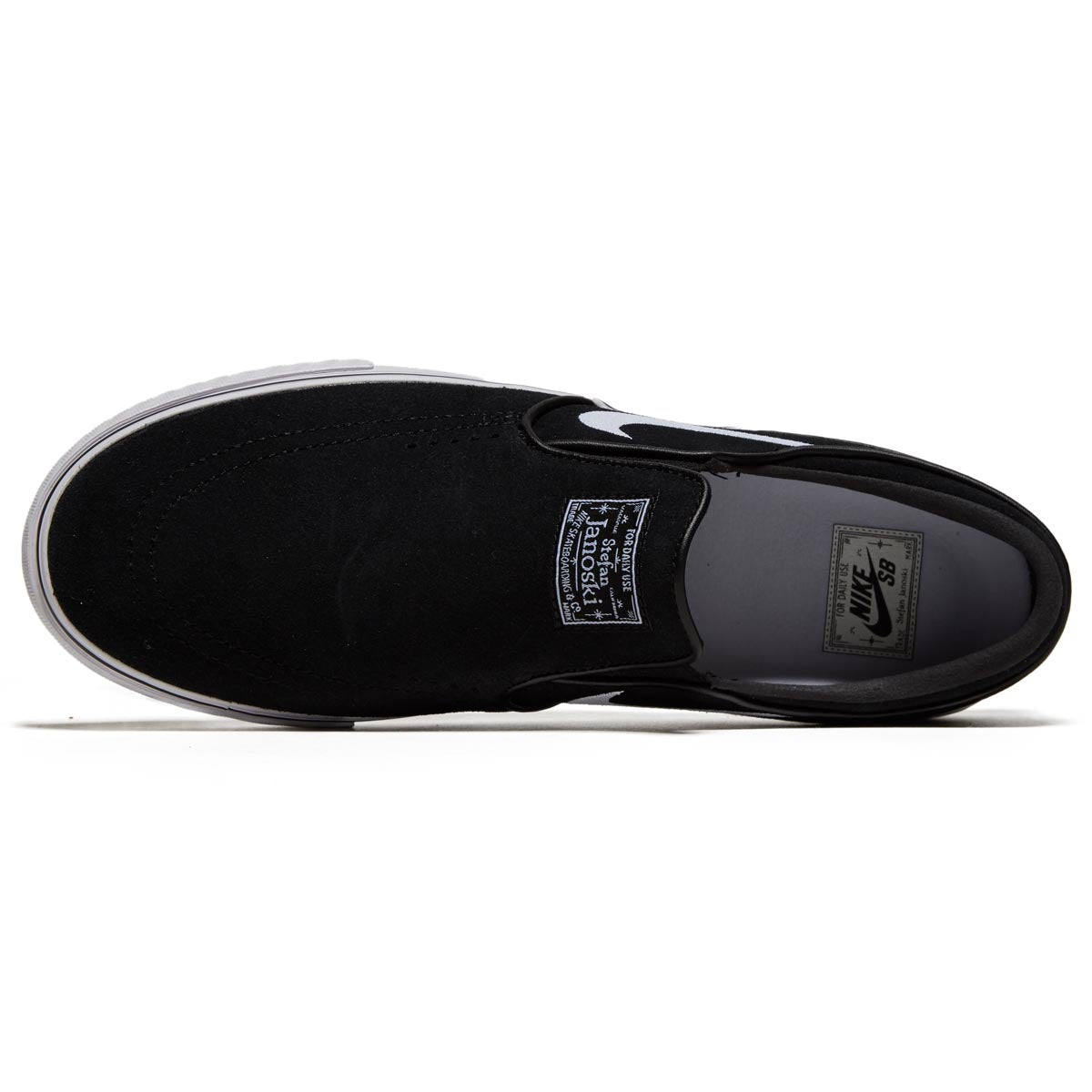 Nike SB Janoski+ Slip Shoes - Black/White/Black/Black image 3