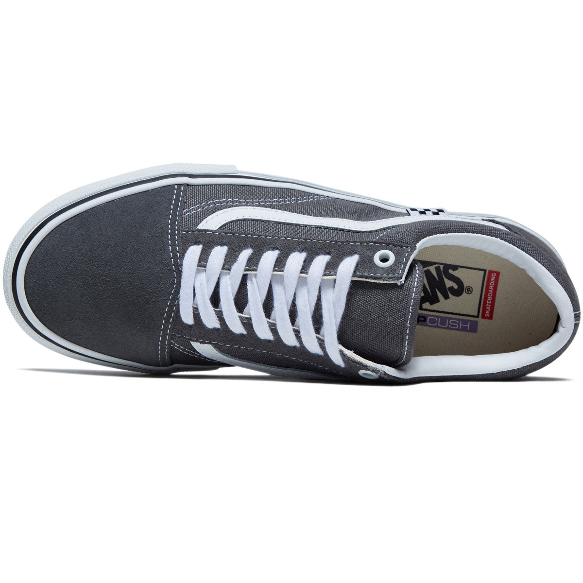 Vans Skate Old Skool Shoes - Pewter/White image 3