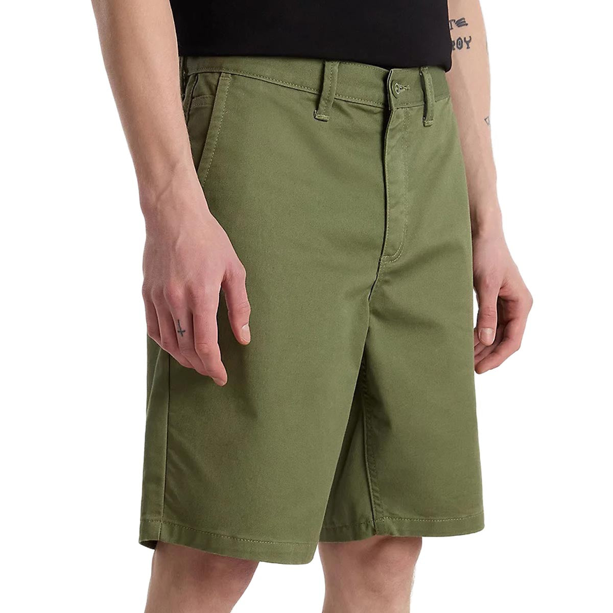 Vans Authentic Chino Relaxed Shorts - Olivine image 3