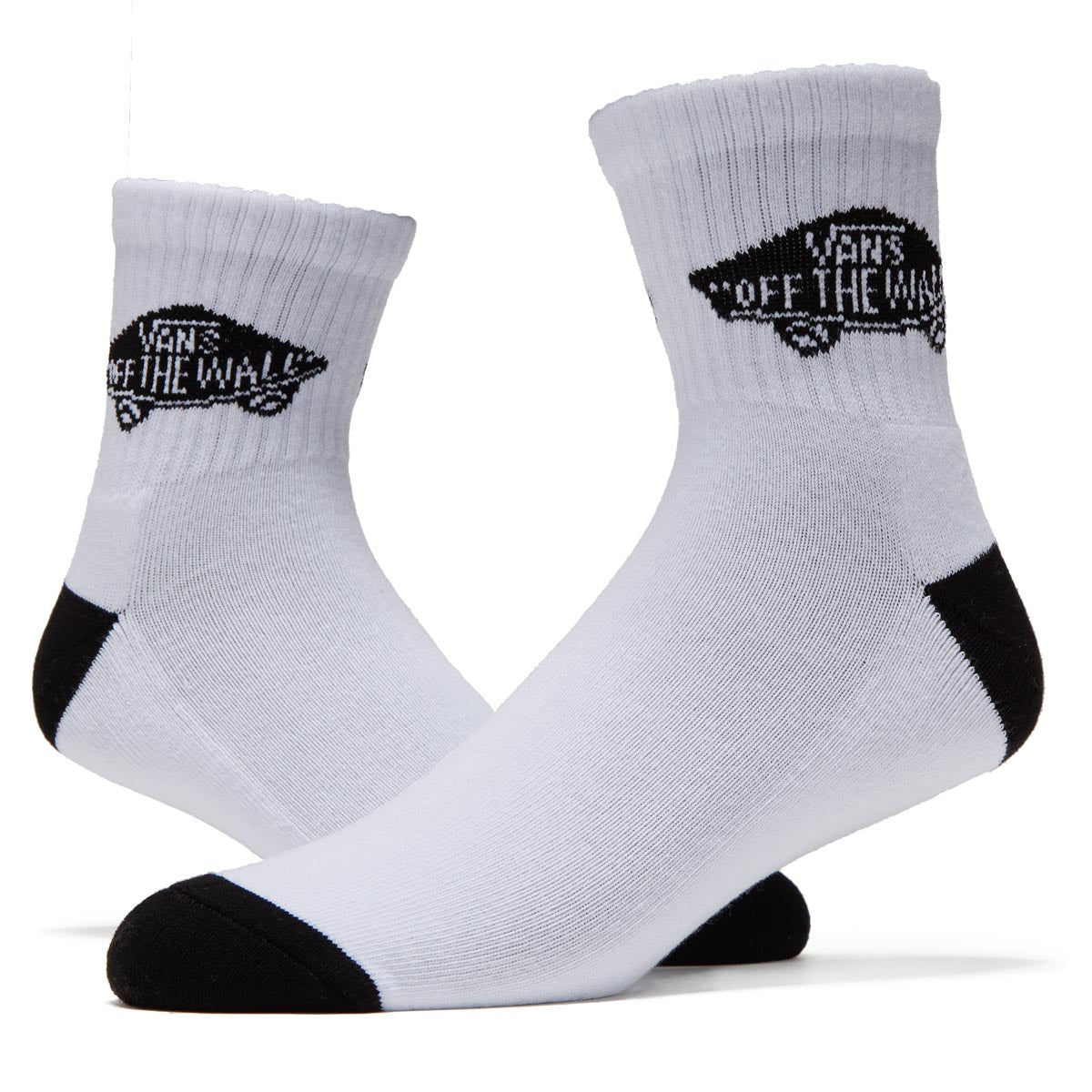 Vans Art Half Crew Socks - White/Black image 2