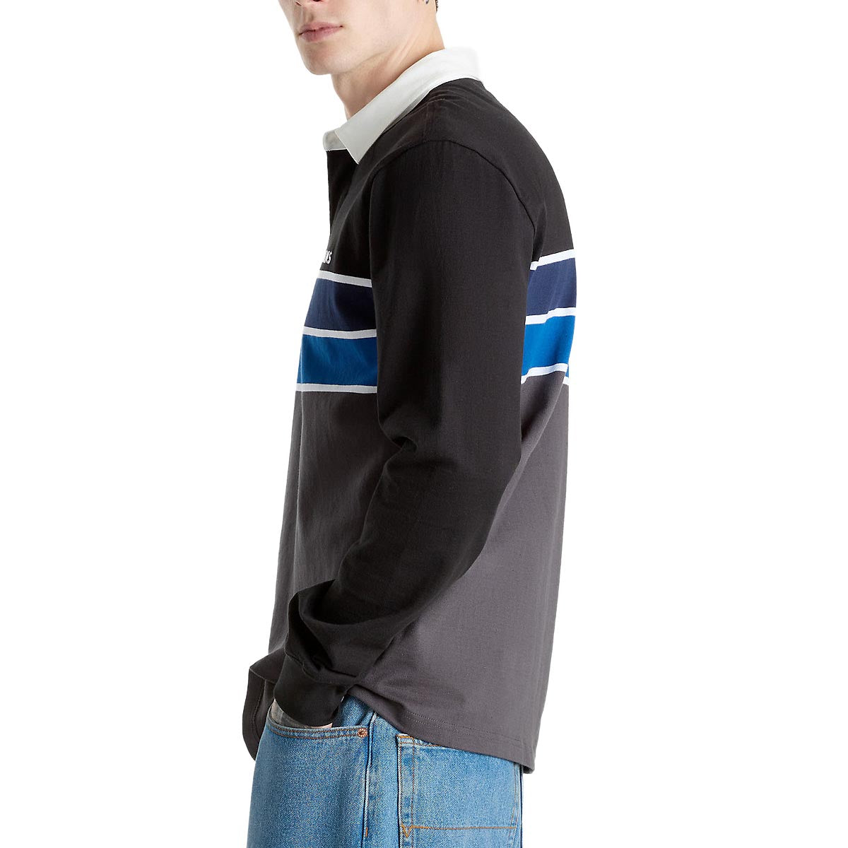 Vans Harrison Rugby Knit Shirt - Black/Asphalt image 4