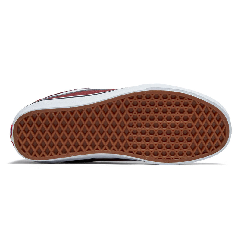 Vans Skate Chukka Low Sidestripe Shoes - Burgundy/White