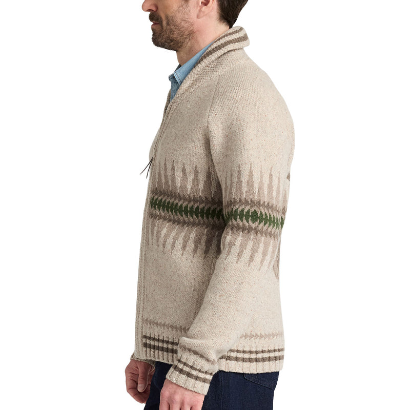 Pendleton Sawtooth Buck Zip Up Sweater - Sawtooth Oatmeal