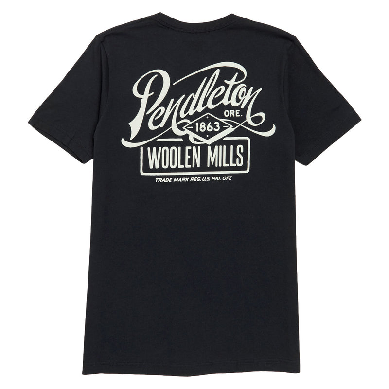 Pendleton Script T-Shirt - Black/White