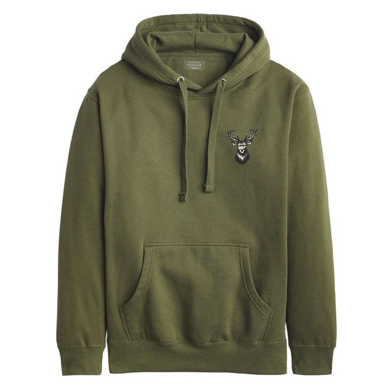 Pendleton Stag Graphic Hoodie - Military Green/Black