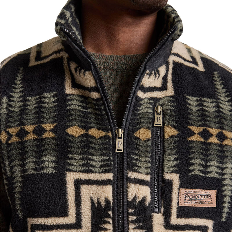 Pendleton Mesa Range Fleece Vest - Green Tan Harding