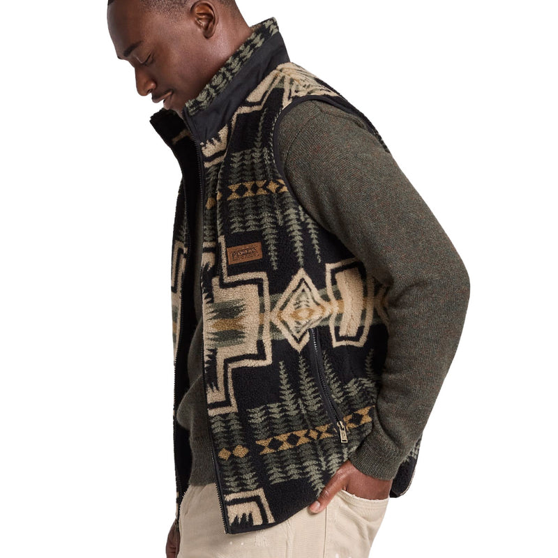 Pendleton Mesa Range Fleece Vest - Green Tan Harding