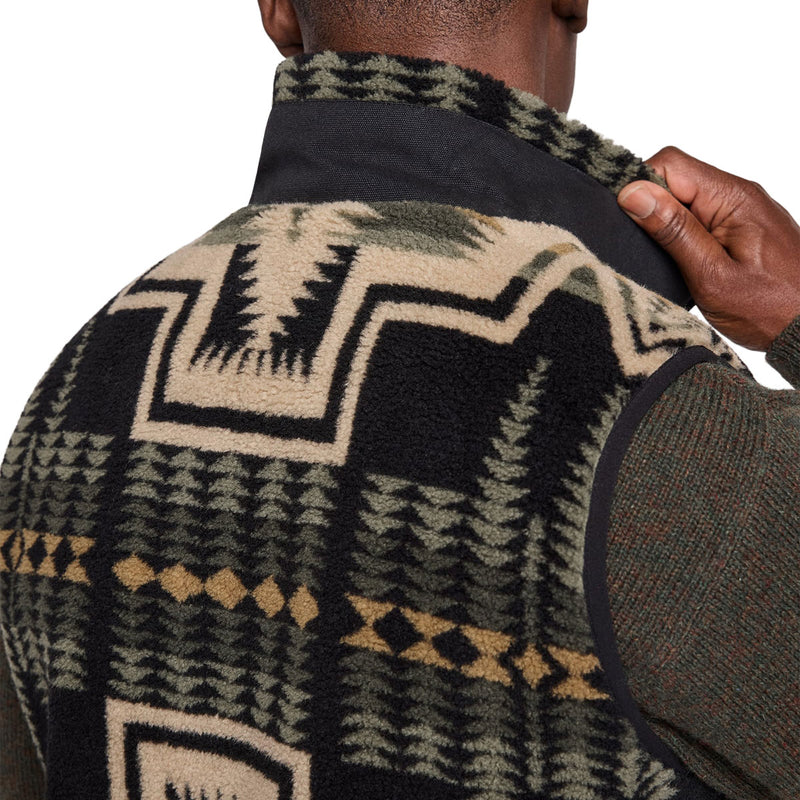 Pendleton Mesa Range Fleece Vest - Green Tan Harding