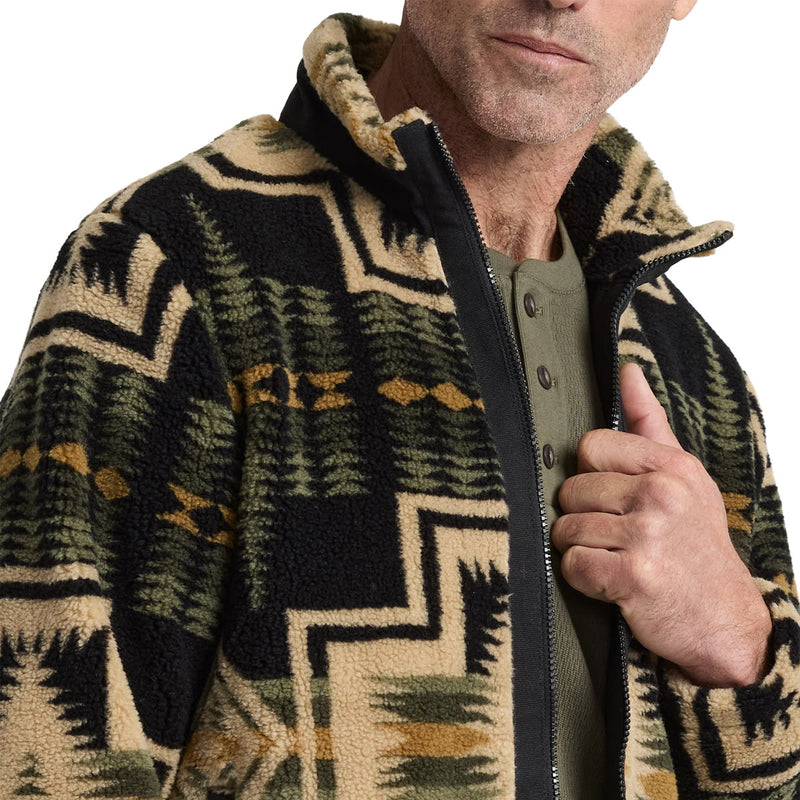 Pendleton Tahuya Range Fleece Jacket - Green Tan Harding
