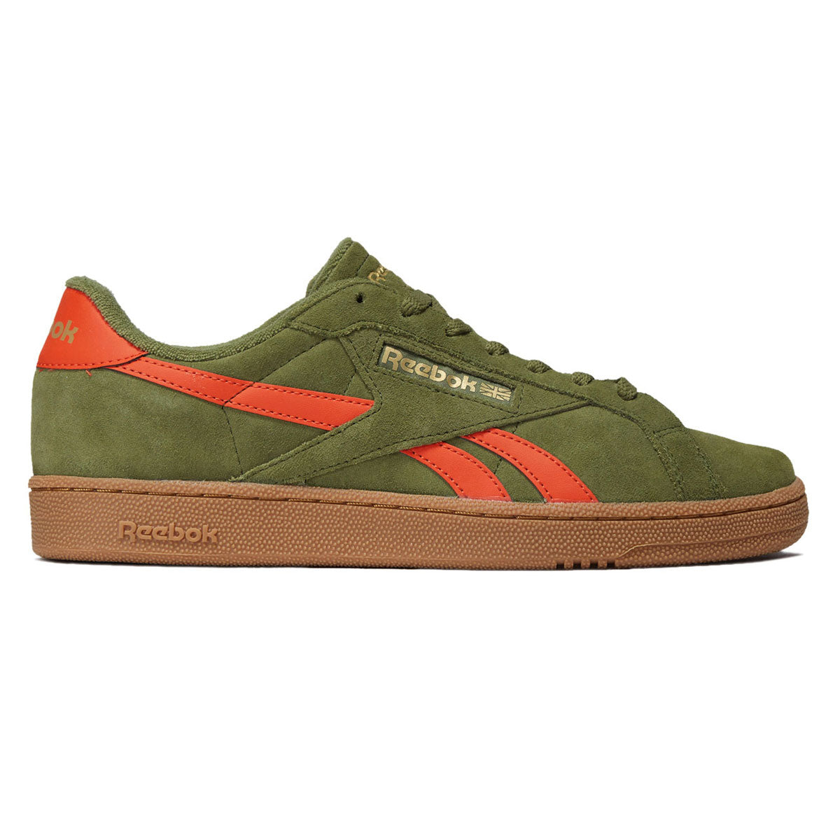Reebok Club C Grounds UK Shoes - Deep Olive/Pump Orange/Gum – CCS