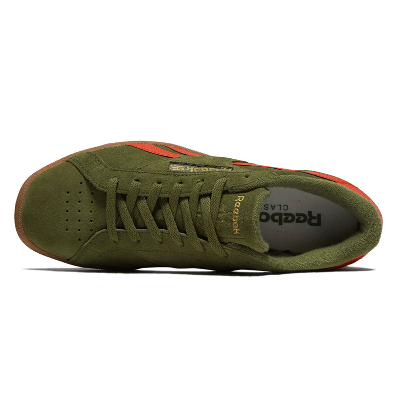 Reebok Club C Grounds UK Shoes - Deep Olive/Pump Orange/Gum