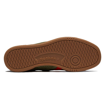 Reebok Club C Grounds UK Shoes - Deep Olive/Pump Orange/Gum