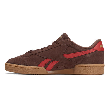 Reebok Club C Grounds UK Shoes - Campus Brown/Vector Red/Gum