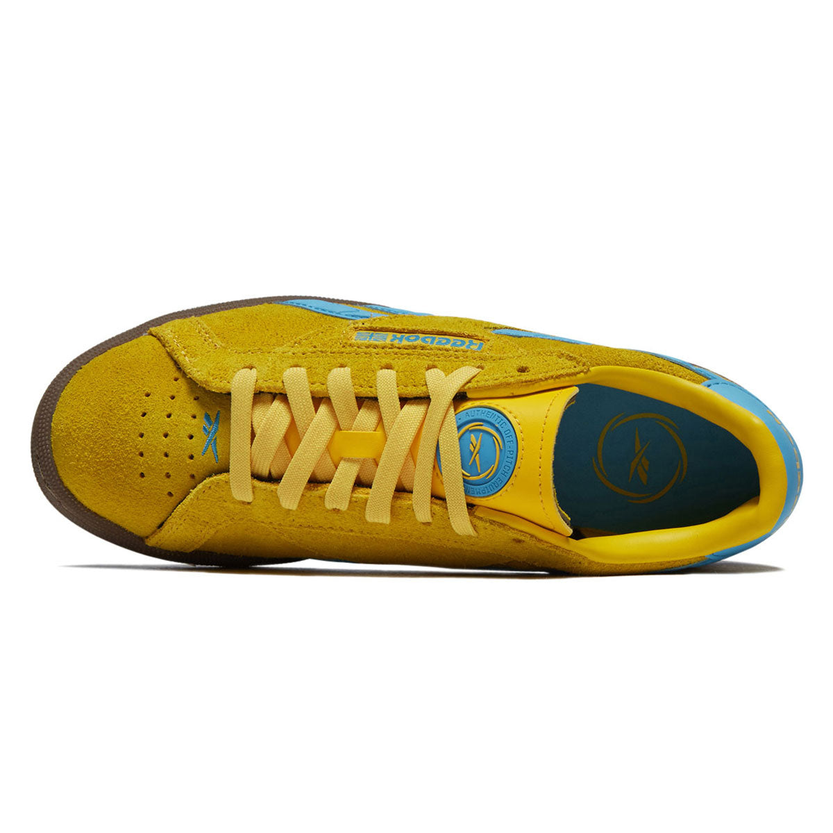 Reebok Womens Club C Grounds UK Shoes - Golden Haze/Future Cyan/Gum image 3