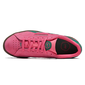 Reebok Womens Club C Grounds UK Shoes - Atomic Pink/Upgrade Green/Gum