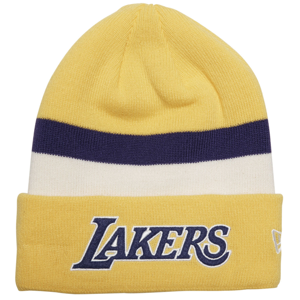 New Era Knit Medium Retro Cuff Knit Beanie - Los Angeles Lakers image 1