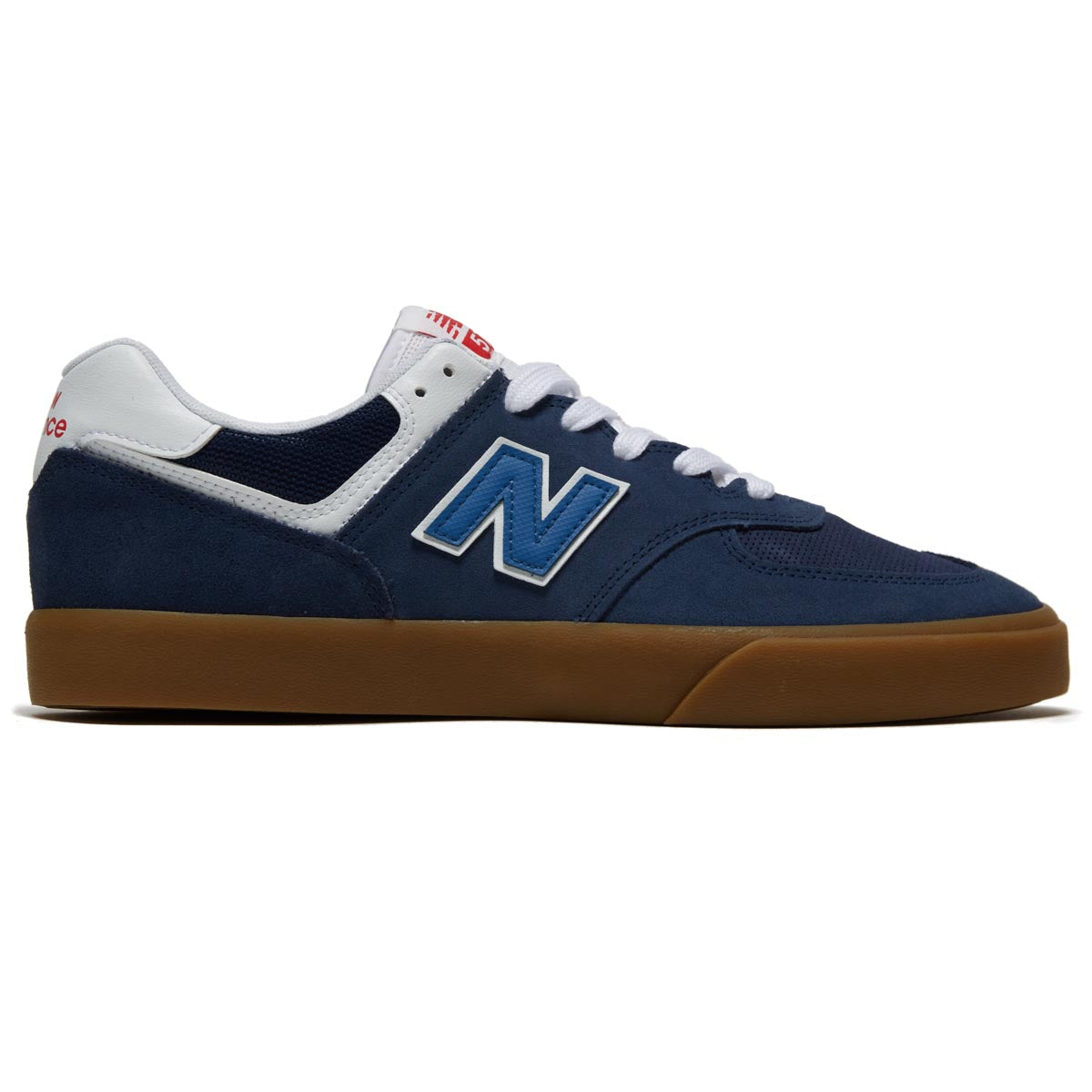 New Balance 574 Vulc Shoes - Navy/Gum image 1