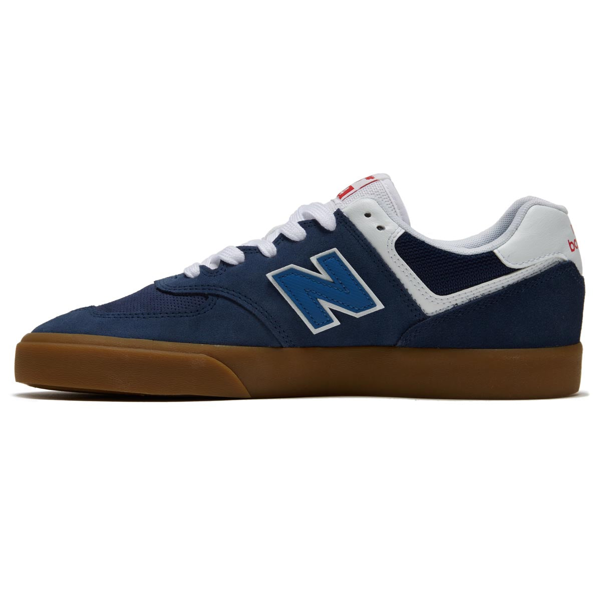 New Balance 574 Vulc Shoes - Navy/Gum image 2